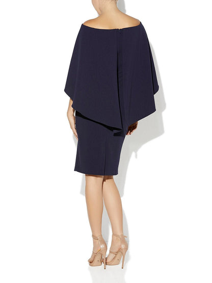 Aerin Navy Crepe Dress by Montique