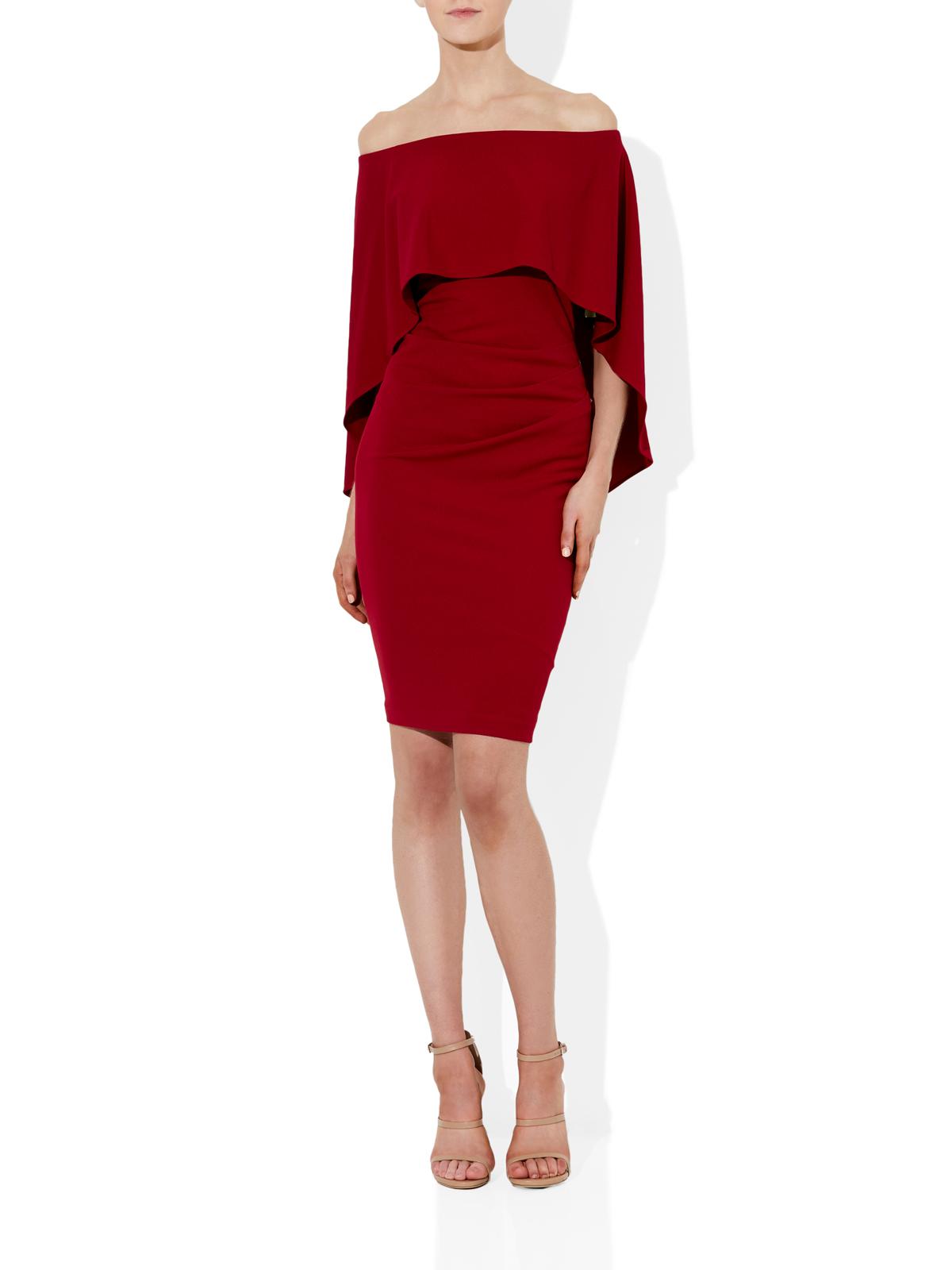 Aerin Red Crepe Dress by Montique