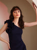 Amelia Bow Dress - Navy