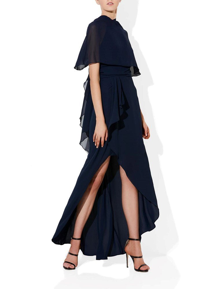 Anastasia Navy Chiffon Wrap by Montique
