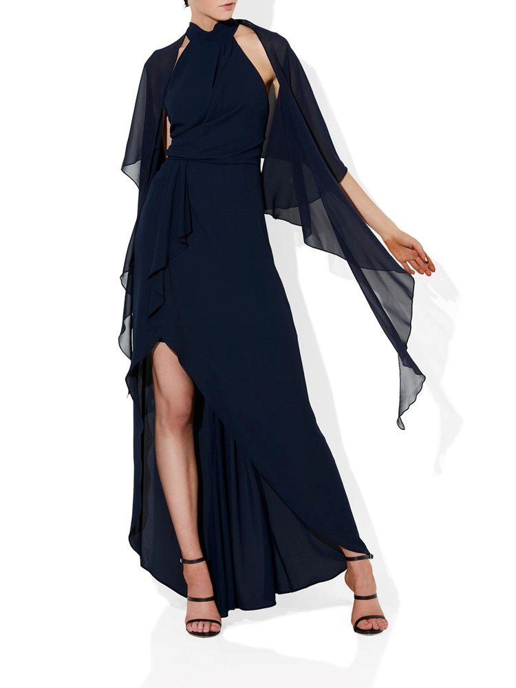 Anastasia Navy Chiffon Wrap by Montique