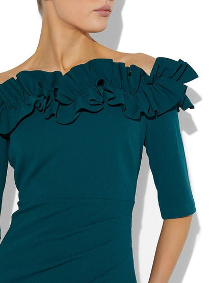 Antoinette Emerald Portrait Dress by Montique