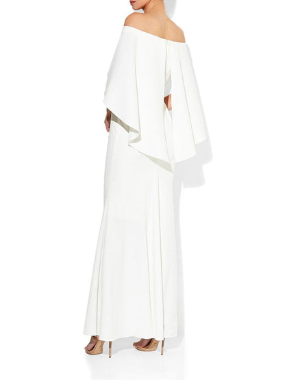 Ariella Ivory Stretch Crepe Gown by Montique