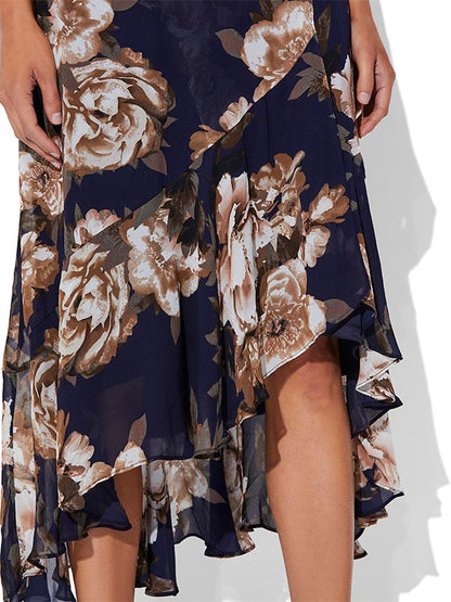Ashley Navy Printed Dress by Montique
