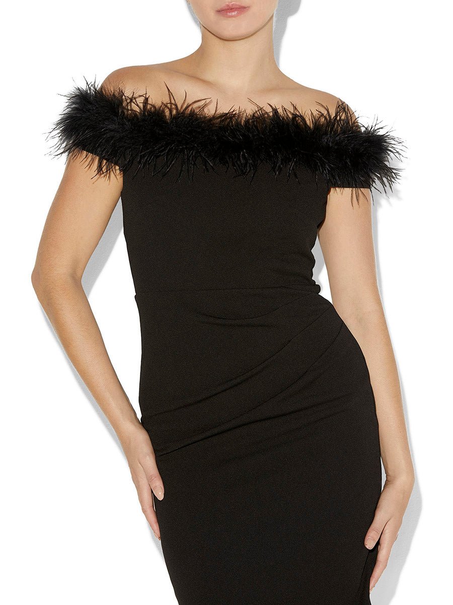 Aura Black Cocktail Dress by Montique
