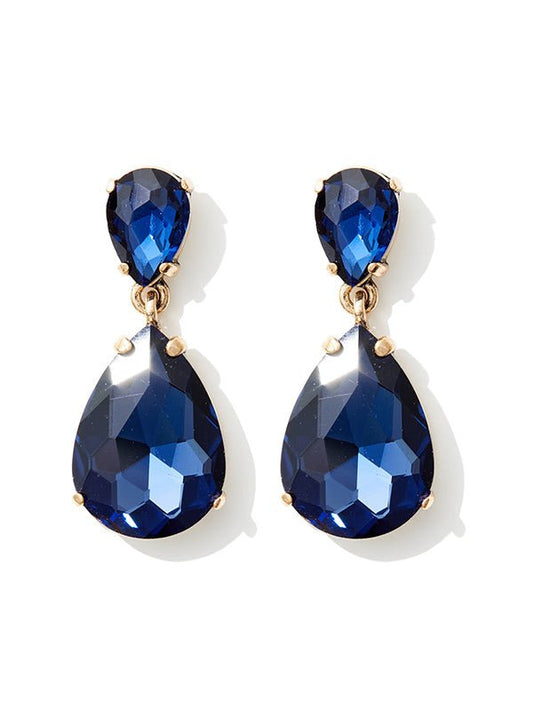 Aurin Navy Earrings by Montique