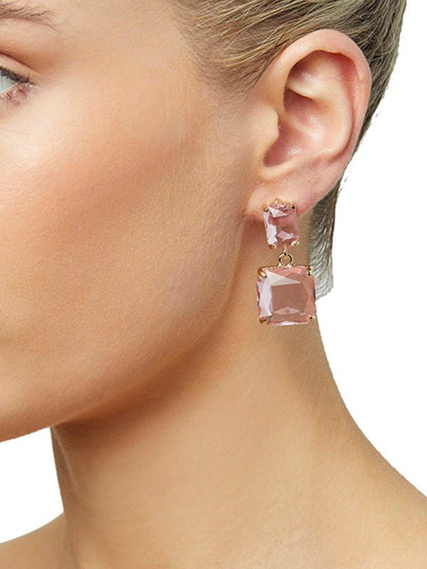 Belle Pink Earrings by Montique