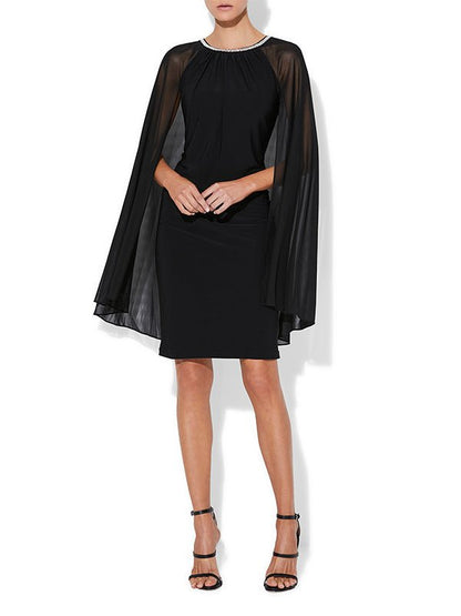 Erica Black Chiffon Dress by Montique
