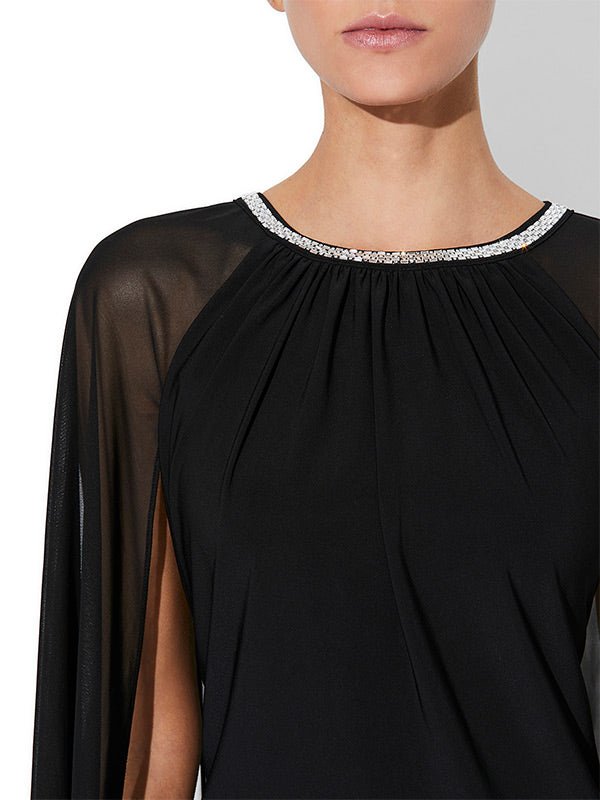 Erica Black Chiffon Dress by Montique