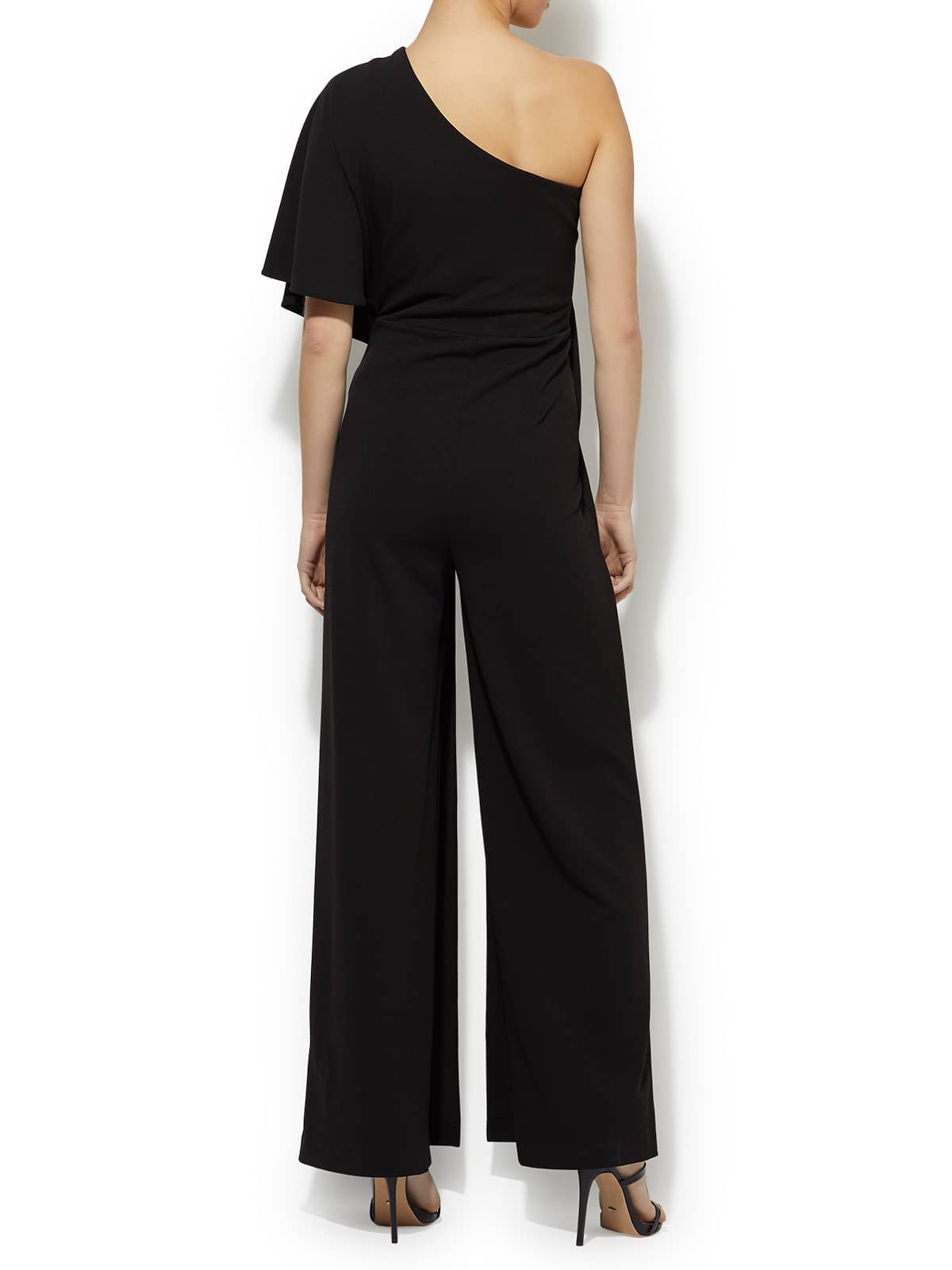 Harper Black One Shoulder Jumpsuit by Montique