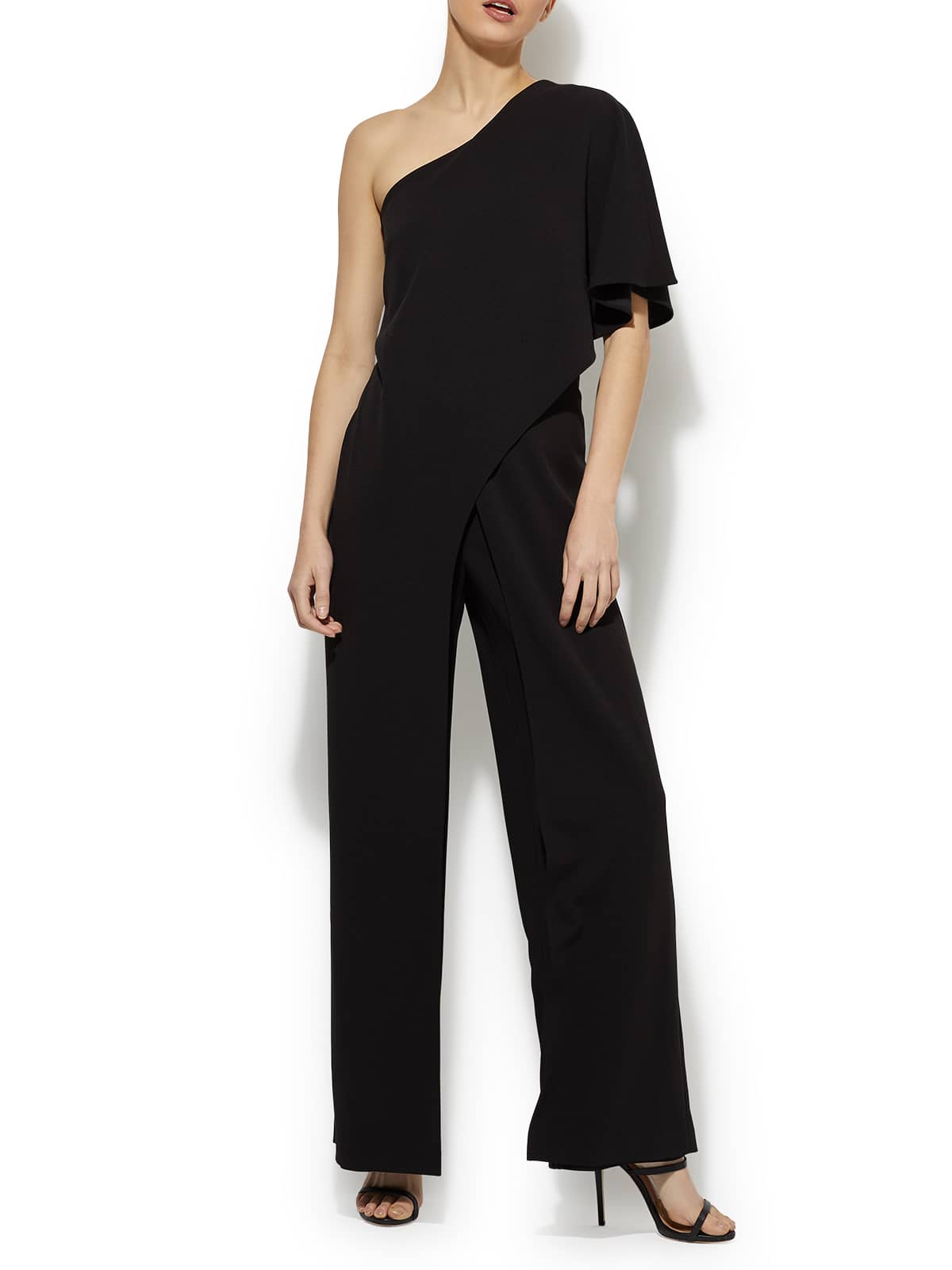 Harper Black One Shoulder Jumpsuit by Montique