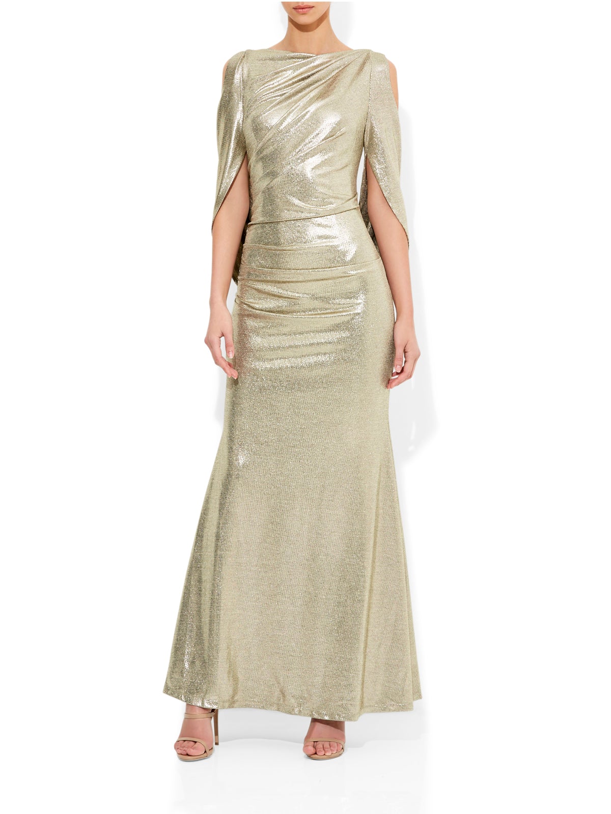 Lana Gold Metallic Gown by Montique