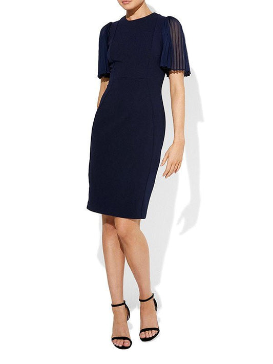 Layne Navy Crepe Dress by Montique