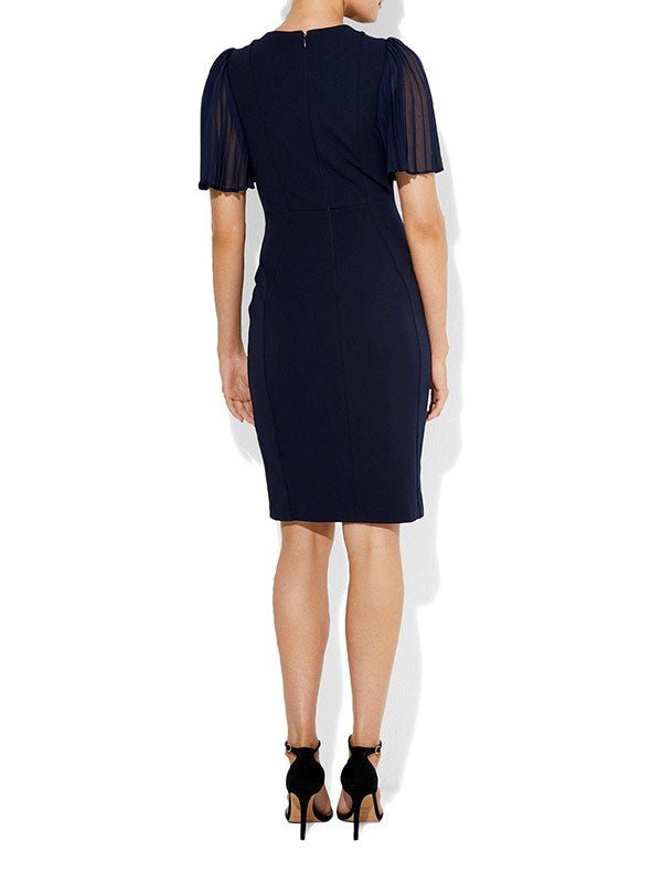 Layne Navy Crepe Dress by Montique