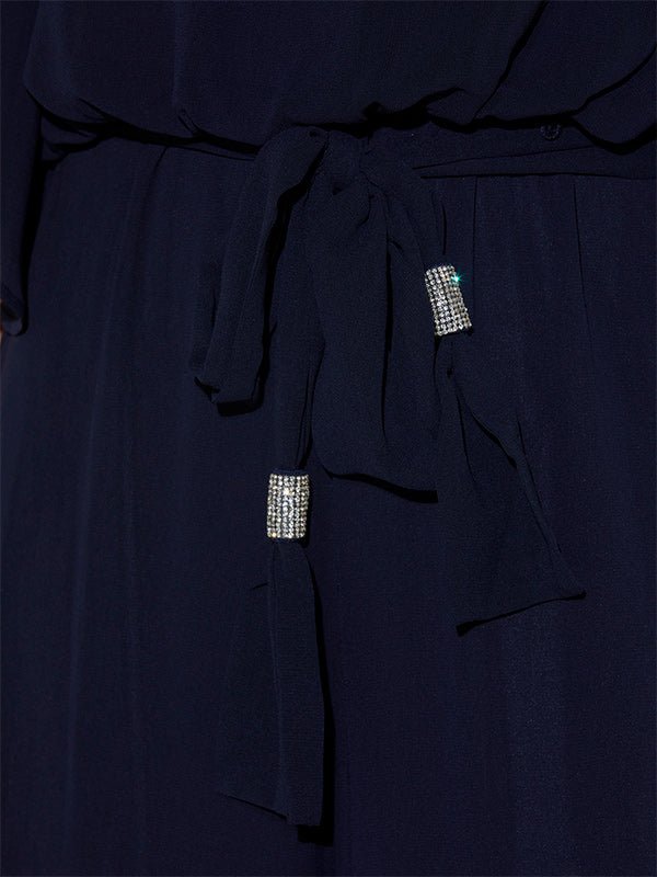 Lucien Navy Chiffon Jumpsuit by Montique