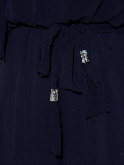 Lucien Navy Chiffon Jumpsuit by Montique
