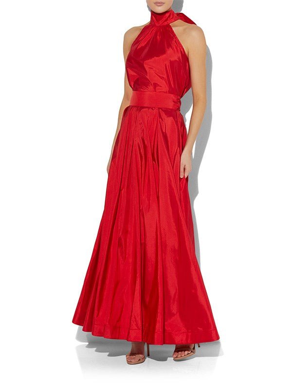 Lux Red Taffeta Skirt by Montique