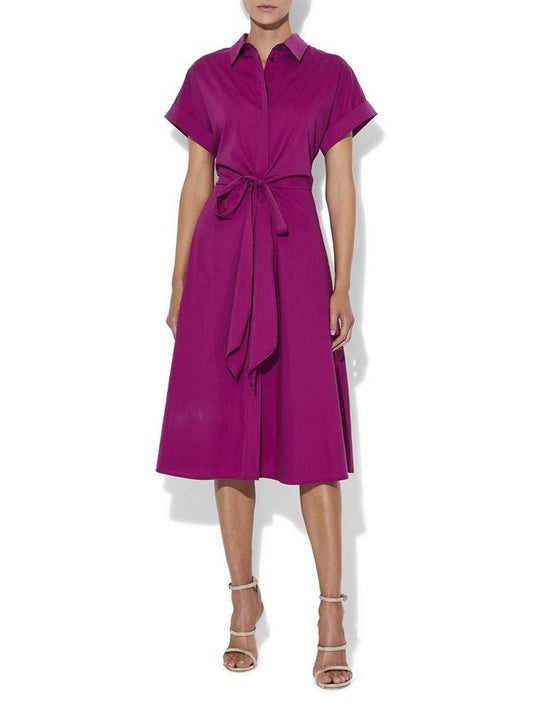 Maddox Pink Shirt Dress by Montique