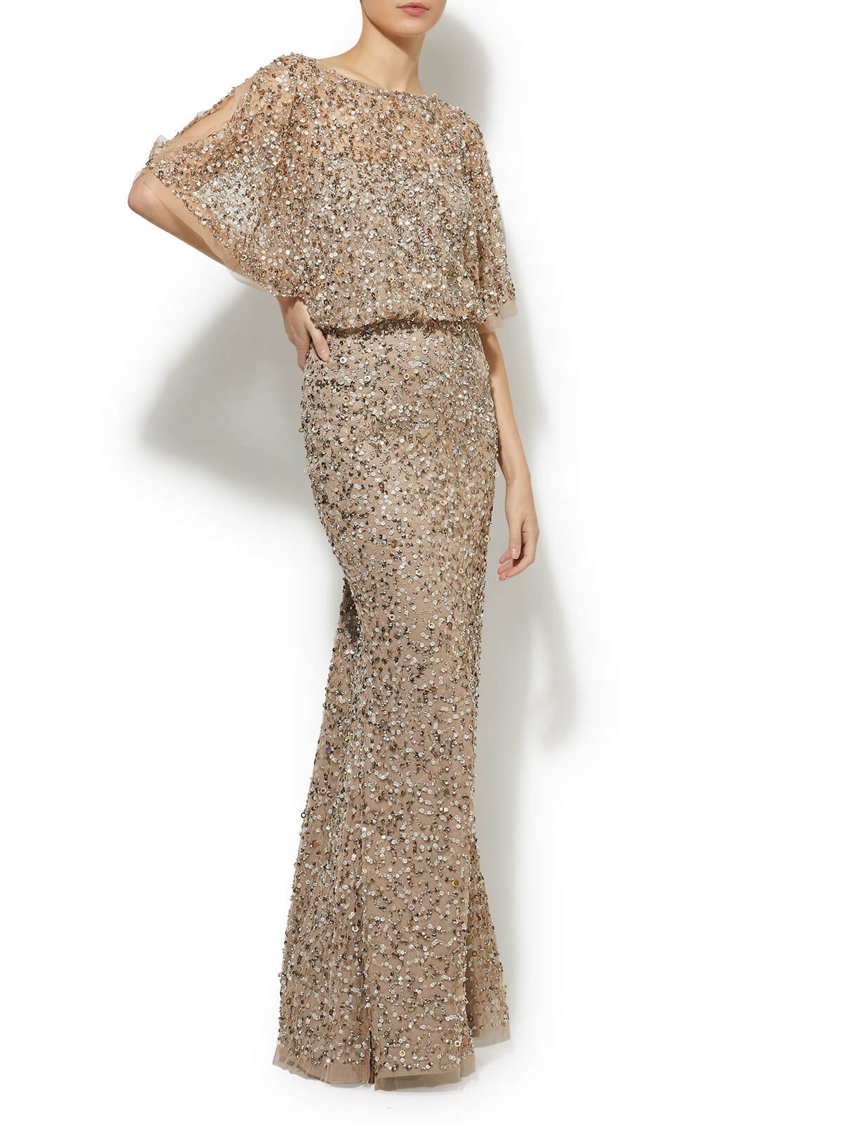 Mimi Hand Beaded Gown by Montique