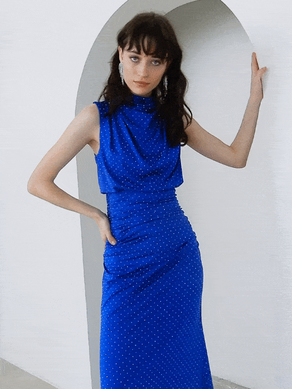 Sapphire cocktail cheap dress