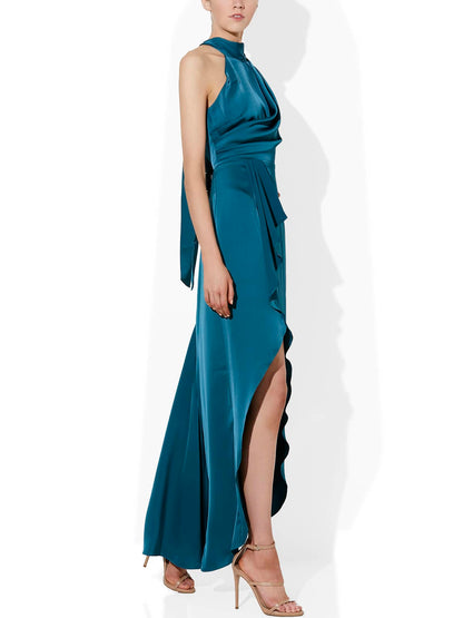 Nadine Emerald Halter Gown by Montique