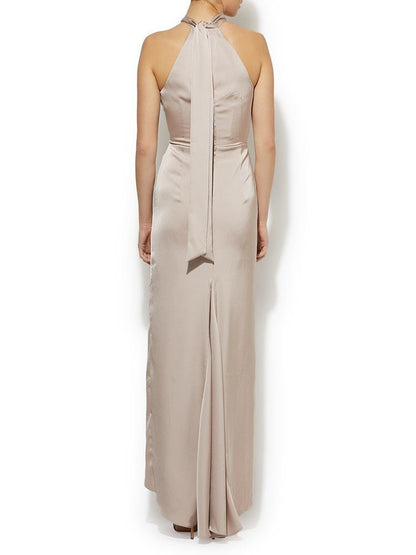 Nadine Mink Halter Gown by Montique