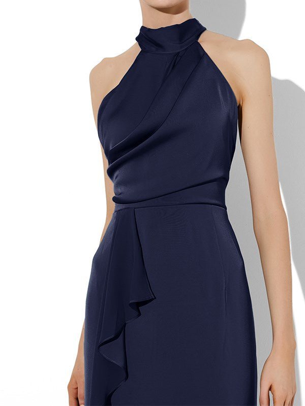 Nadine Navy Halter Gown by Montique