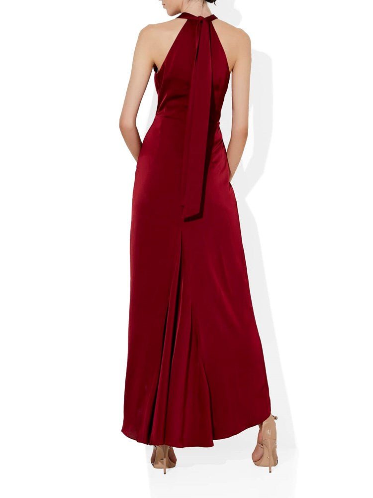 Nadine Ruby Halter Gown by Montique