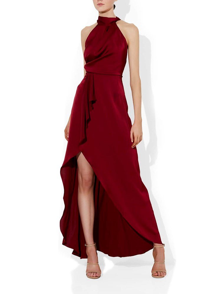 Nadine Ruby Halter Gown by Montique