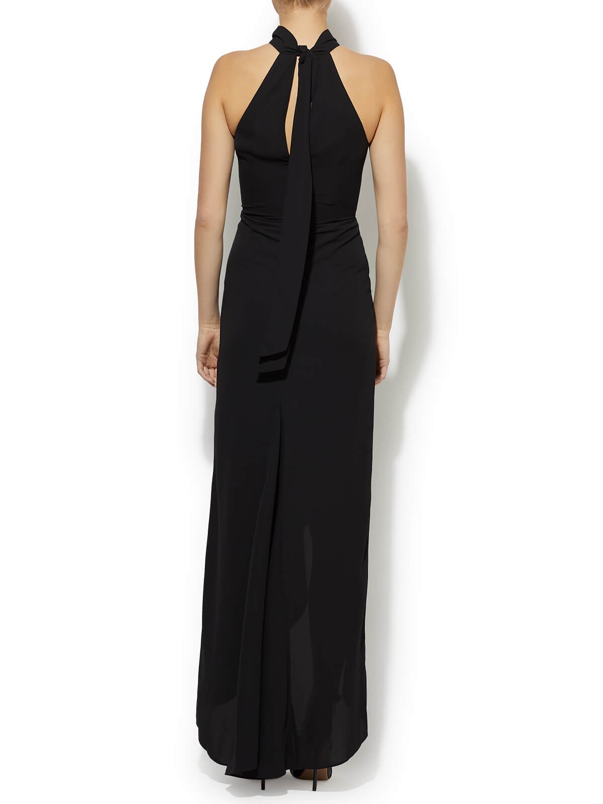 Natalia Black Halter Gown by Montique