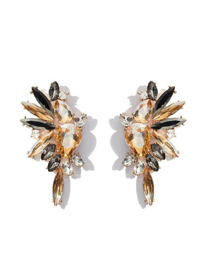 Noa Gold & Smoke Earrings by Montique