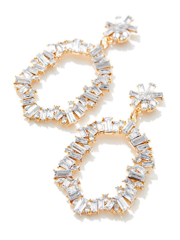 Nola Crystal Gold Earrings by Montique