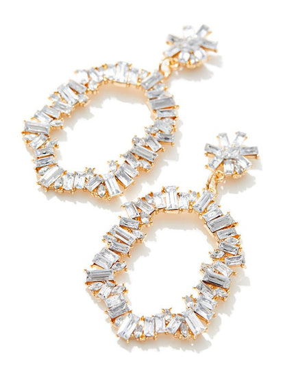 Nola Crystal Gold Earrings by Montique