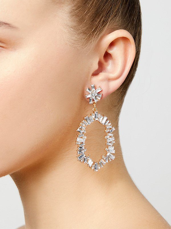 Nola Crystal Gold Earrings by Montique