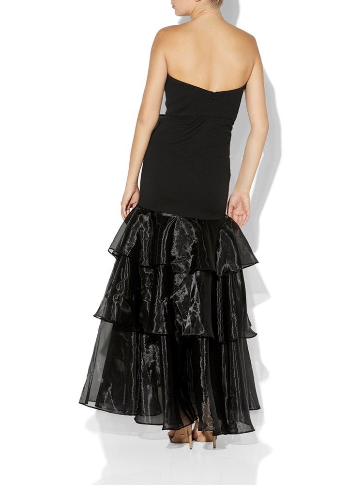 Octavia Strapless Ruffle Gown by Montique