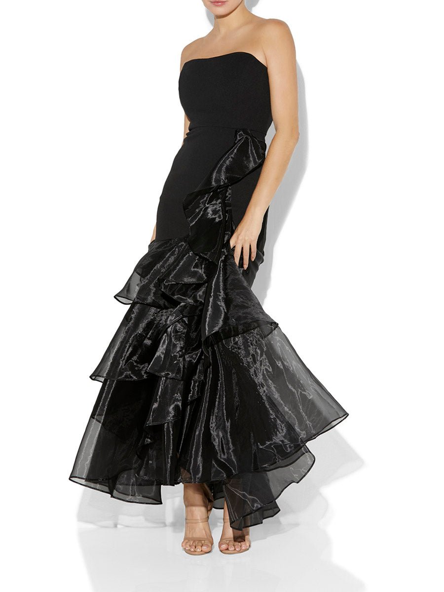 Octavia Strapless Ruffle Gown by Montique