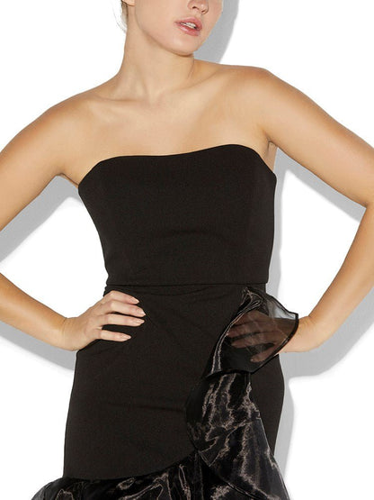 Octavia Strapless Ruffle Gown by Montique