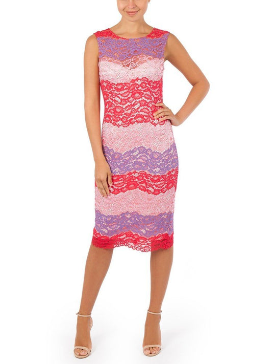 Poppy Multi Coloured Lace Shift by Montique