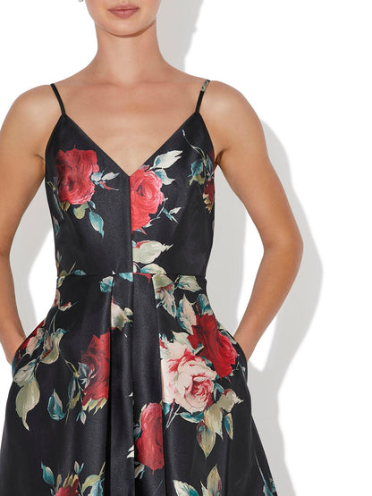 Rosetta Rose Print Gown by Montique