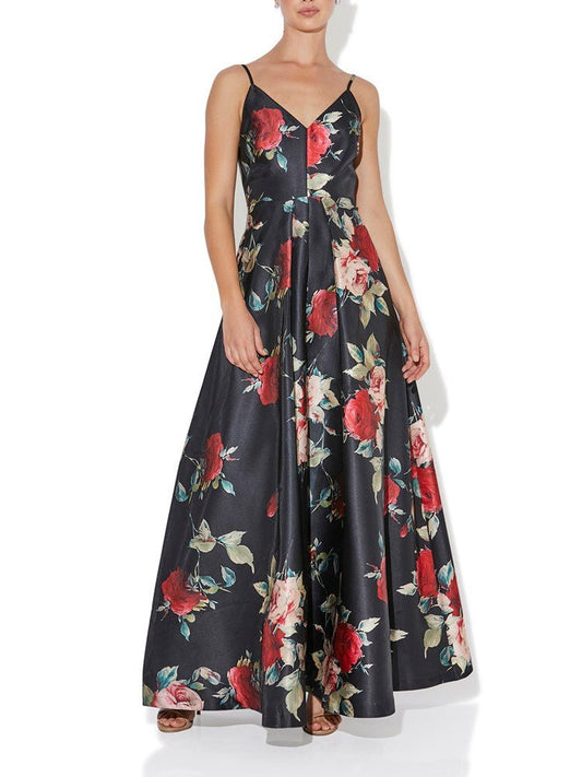 Rosetta Rose Print Gown by Montique