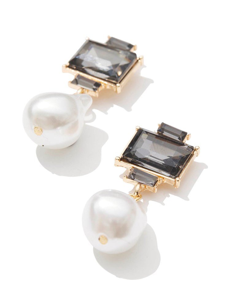 Serena Gold & Smoke Earrings by Montique