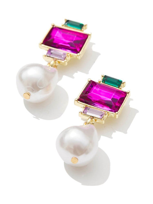 Serena Pink Earrings by Montique