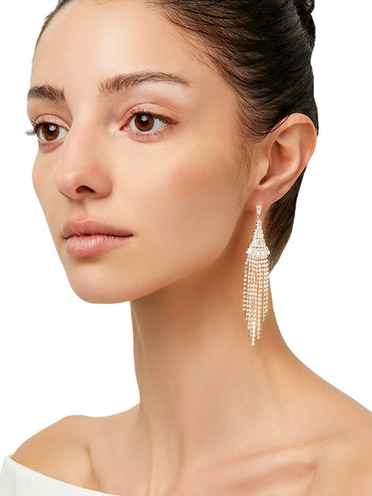 Sia Gold Chandelier Earrings by Montique