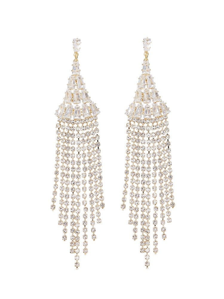 Sia Gold Chandelier Earrings by Montique