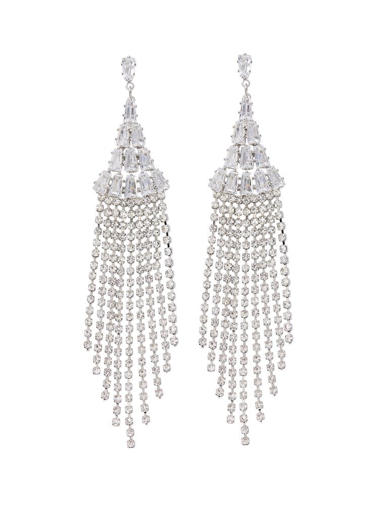 Sia Silver Chandelier Earrings by Montique