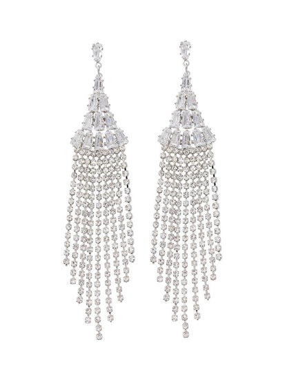 Sia Silver Chandelier Earrings by Montique