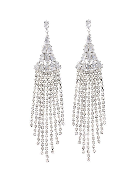 Sia Silver Chandelier Earrings by Montique