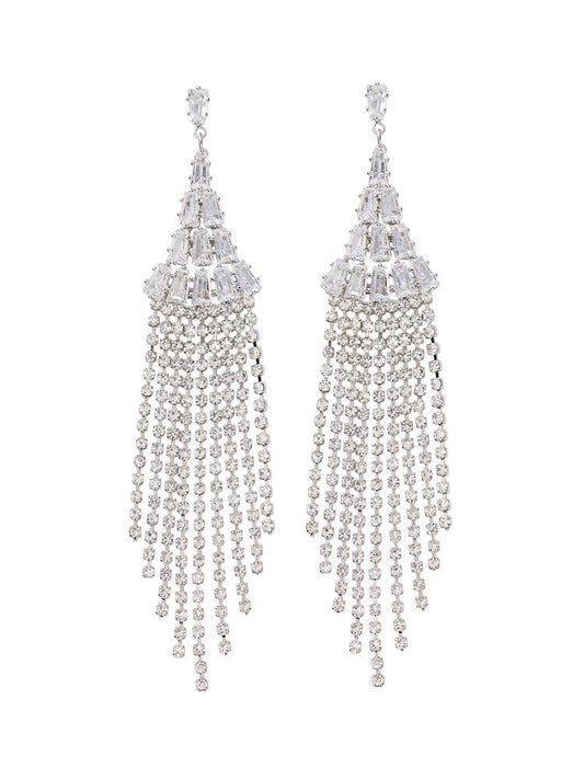 Sia Silver Chandelier Earrings by Montique