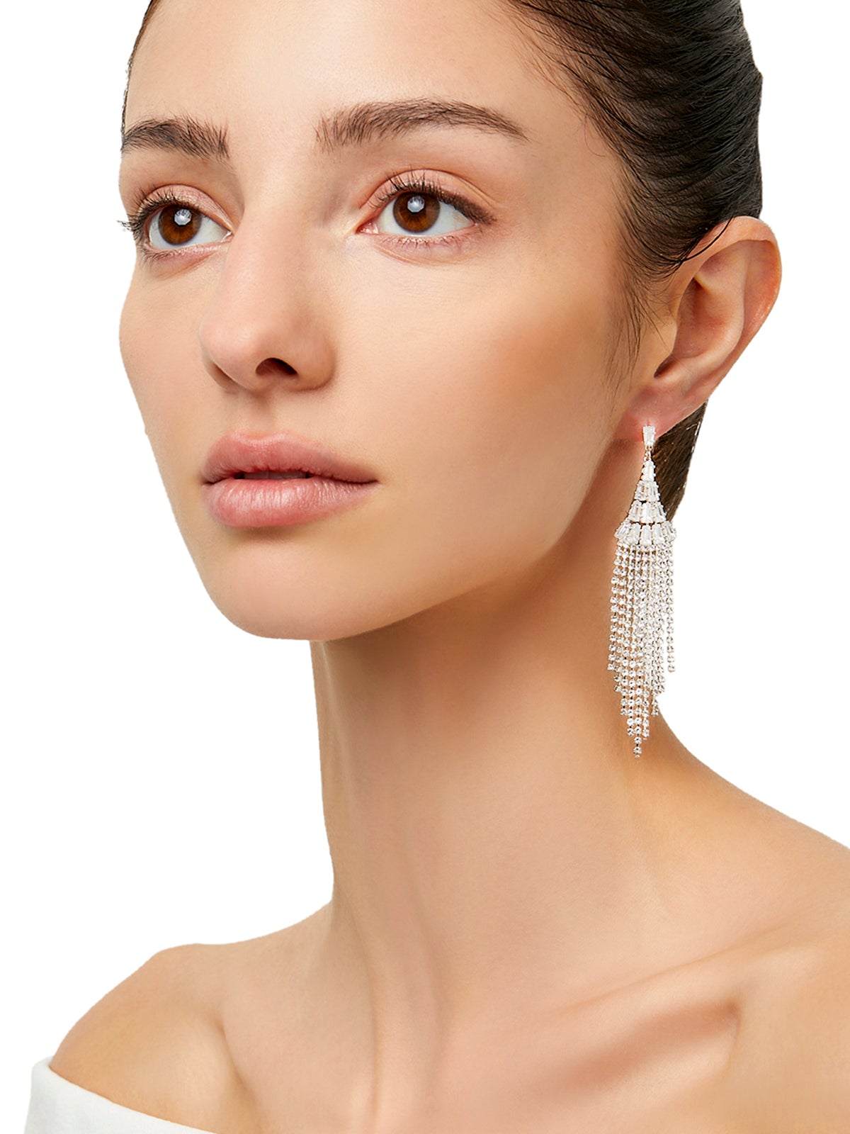 Sia Silver Chandelier Earrings by Montique