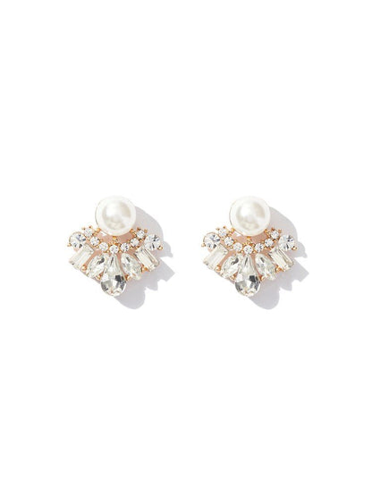 Sophia Crystal & Pearl Earrings by Montique